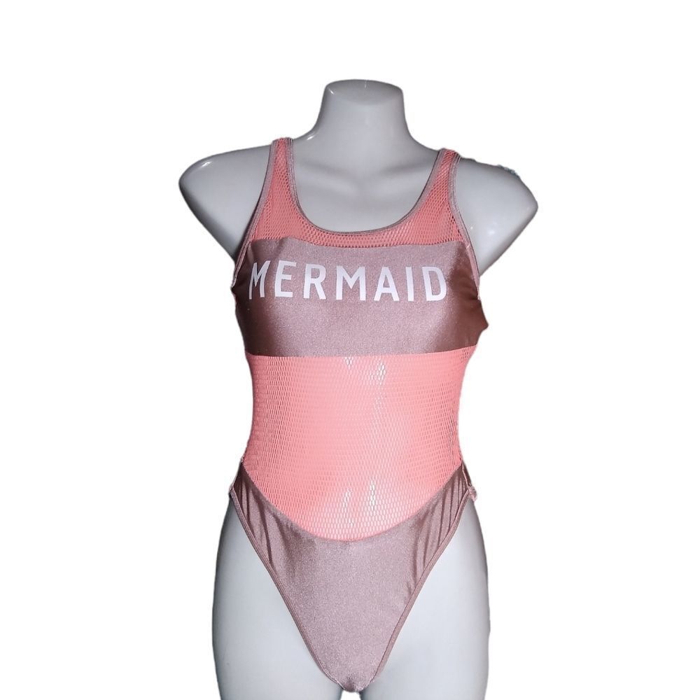 FOREVER 21 one-piece swim with mesh S